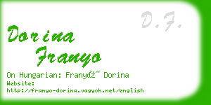 dorina franyo business card